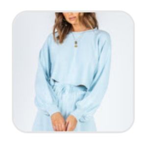 Blue S/M Knit Sweater & Shorts